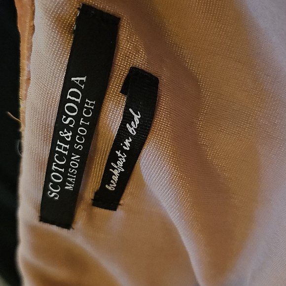 Scotch & Soda Soft Salmon Pink Velvet Belted Jacket Sleep Top Anthropolgie M - Picture 5 of 9